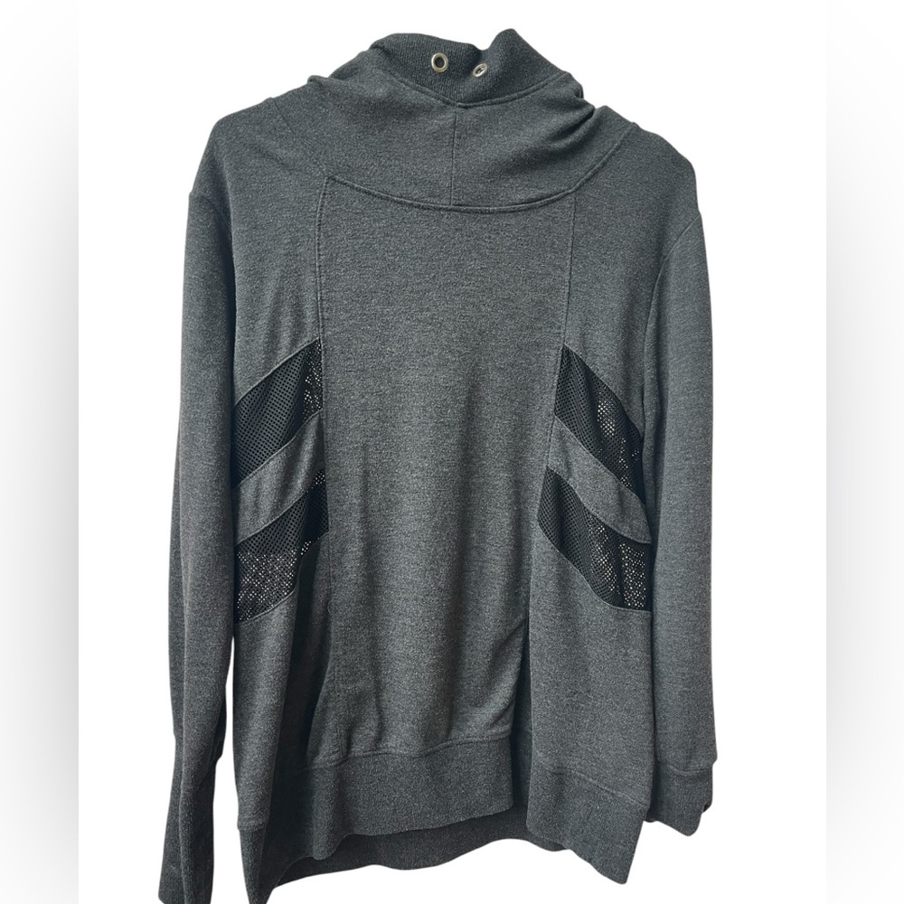 Grey and Black women’s sweatshirt w/ mesh